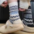 Nordic Fair Isle Wool Long Socks