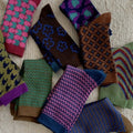 Retro Abstract Pattern Warm & Stylish Knitted Slouchy Crew Socks