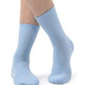 Unisex 4 Colors Solid Terry Crew Socks