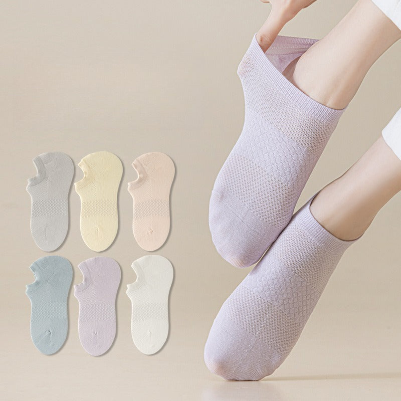 6-Color Summer Breathable Cotton Socks