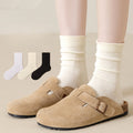 5-Color Cotton Slouchy Mid-Calf Socks Breathable for All Seasons