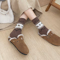 Soft Thermal Knit Crew Socks for Women Autumn Winter Daily Wear