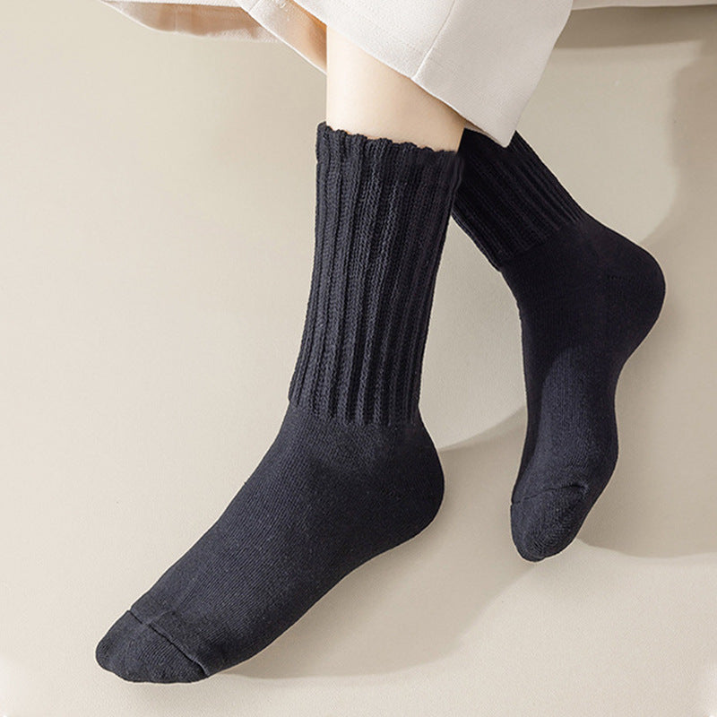 8-Color Cotton Slouchy Socks for Spring & Autumn