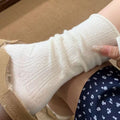Soft Cotton Ribbed All-Season Slouchy Crew Socks