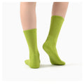 Women's 5 Colors Vivid Solid Terry Crew Socks