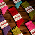 Multi-Color Ribbed Couple Slouchy Socks for Spring & Fall Casual Wear