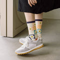 Women Cute Pastoral Style Floral Slouchy Socks